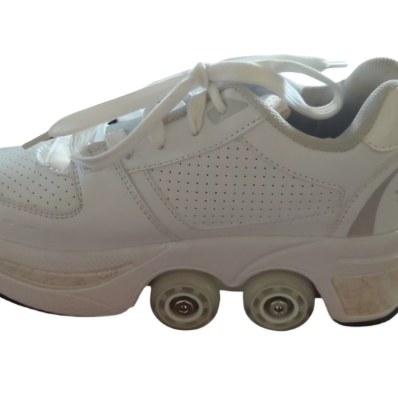 Unisex White Silver Roller Skate Shoes WMS Size EUR 37 US 7 Eqv to Youth Sz 5 - Picture 9 of 15